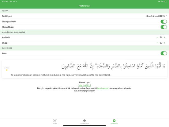 Kurani - Shqip & Arabisht iPad screenshot 5 - Book app