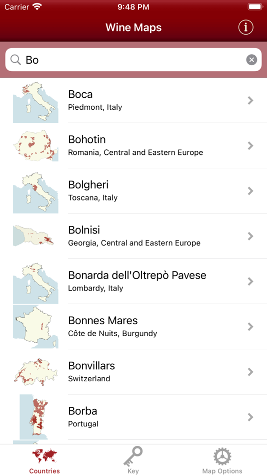 #3. Wine Maps (iOS) 由: Jonathan Lord