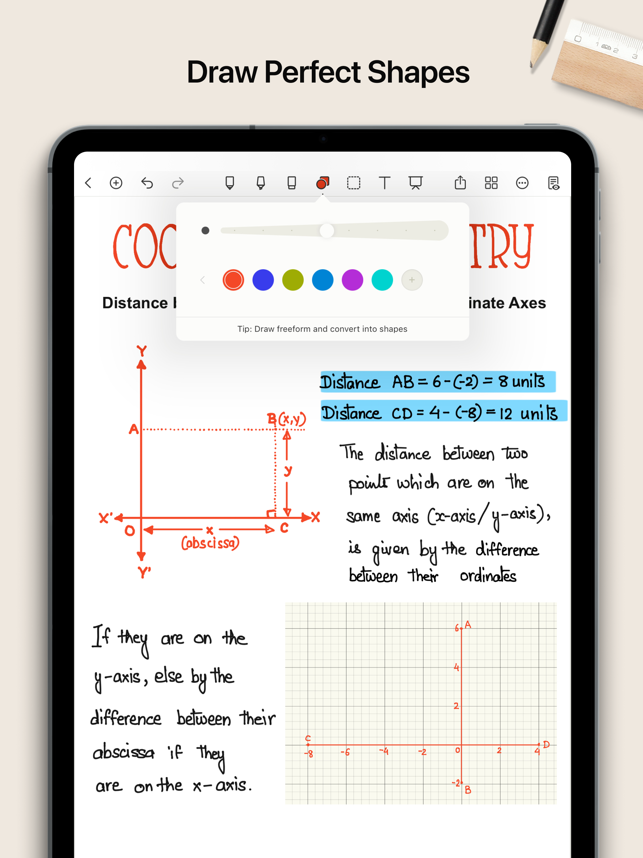 Skärmdump av Noteshelf 2