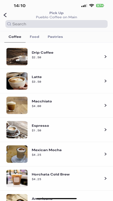 Pueblo Coffee Company Screenshot