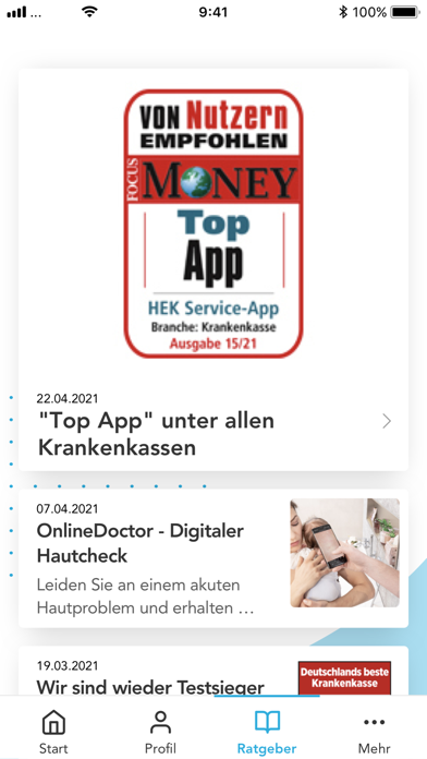 HEK Service-App Screenshot