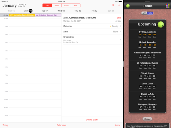 Tennis Matches iPad screenshot 4 - Sports app