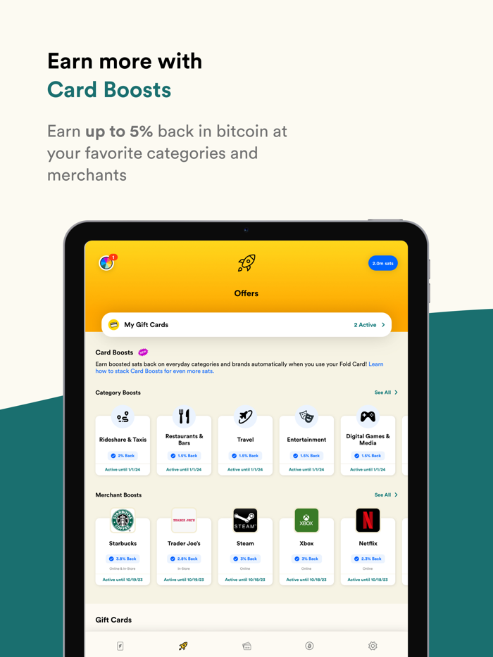 Fold Earn and buy bitcoin