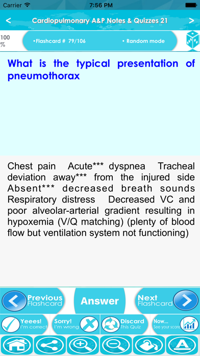 Cardiopulmonary A&P Exam Prep Screenshot