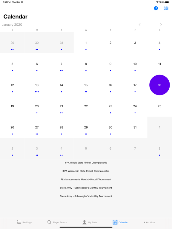 IFPA Companion iPad screenshot 4 - Entertainment app