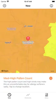 my pollen forecast - allergies iphone screenshot 1