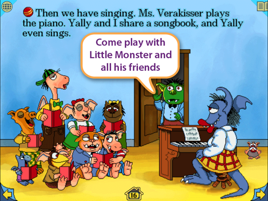 Little Monster at School iPad screenshot 4 - Book app