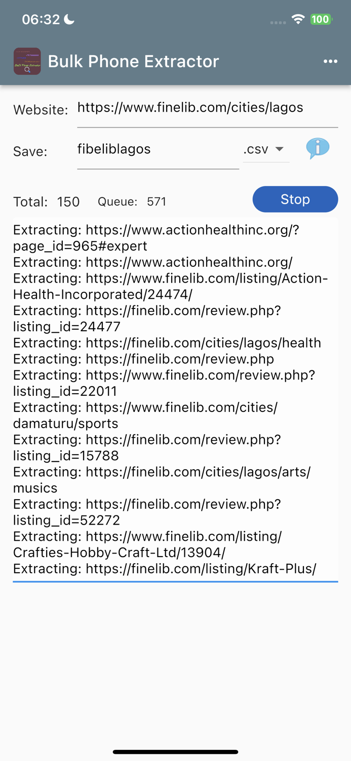 Bulk Phone Extractor