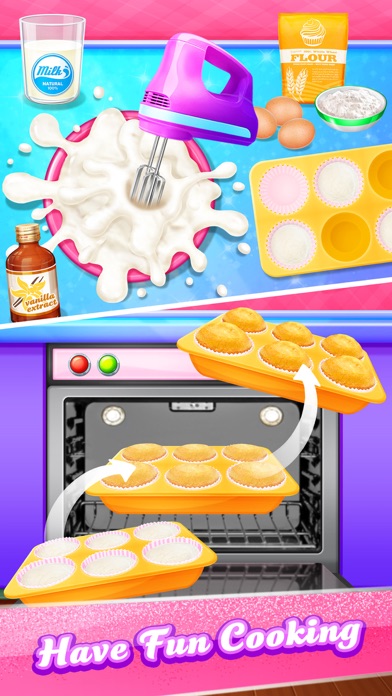 Glitter Cupcake Desserts Screenshot