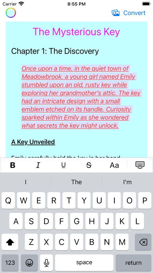 #4. Long Text Pic (iOS) Podle: Ziyue Li