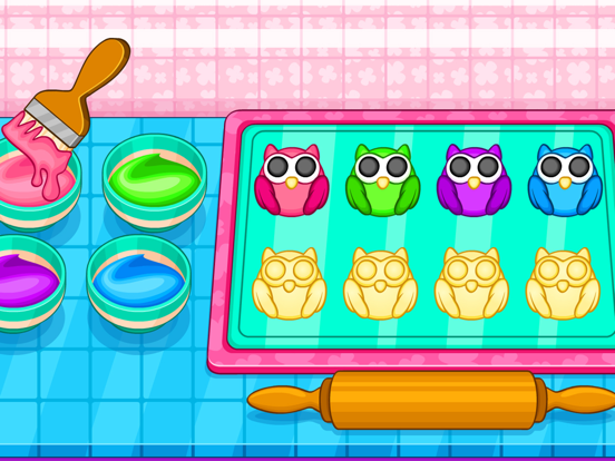 Cooking owl cookies game iPad screenshot 5 - Games app