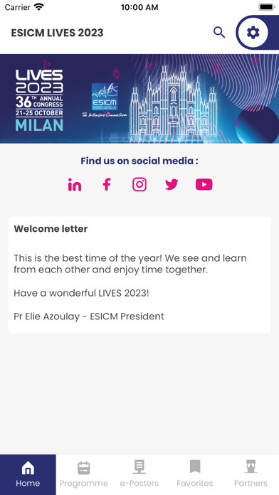 ESICM LIVES 2023 Screenshot
