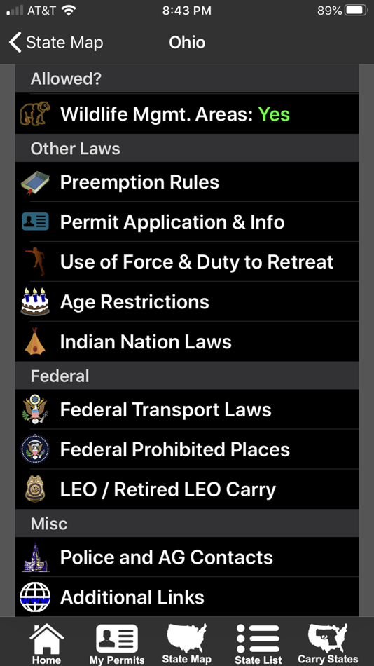 #8. CCW – Concealed Carry 50 State (iOS) Podle: Workman Consulting LLC