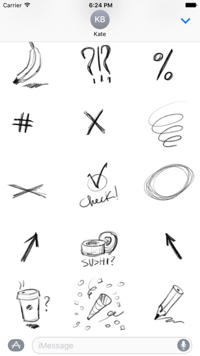 Pencil Doodles Sticker Pack Screenshot