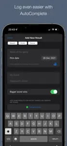 Score 1vs1: Keep Score screenshot #3 for iPhone