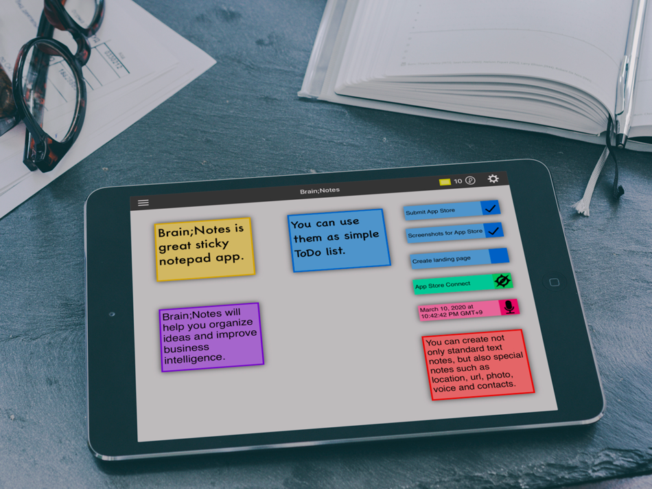 #1. Brain;Notes - Sticky Scrapbook (iOS) 由: Kouichi Abe