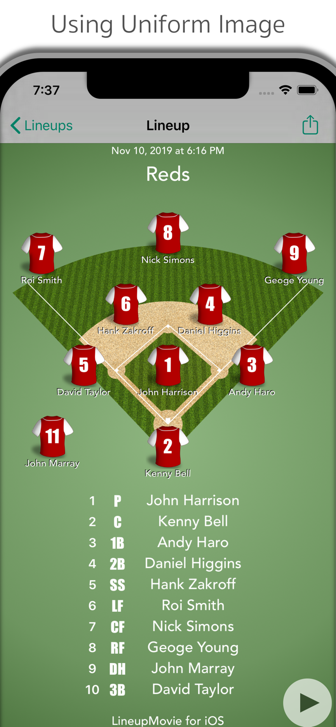 LineupMovie for Baseball