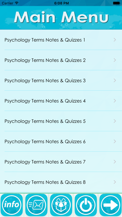 Psychology Terms Exam Review Screenshot