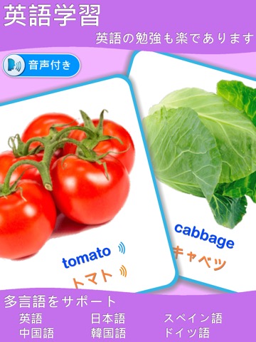 野菜学習カード PRO （英語学習）のおすすめ画像2