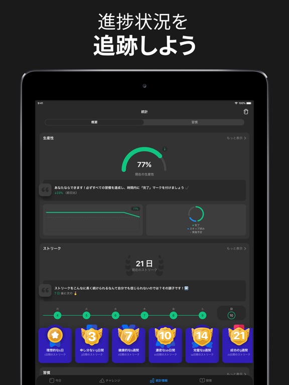 Productive: 習慣化アプリ、目標と生活トラッカーのおすすめ画像7