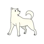 White dog pose sticker App Cancel