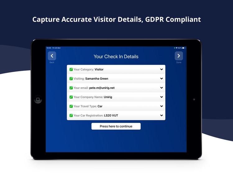 eReception Book Visitor App by MediaBase Direct Ltd