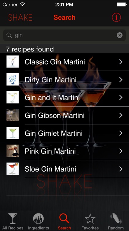 SHAKE: Martini Recipes screenshot-3