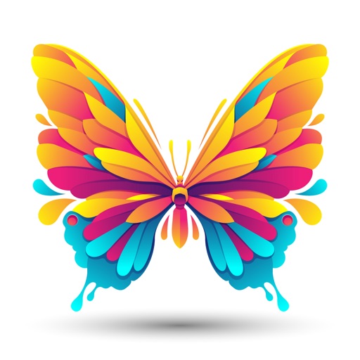 Glossy Butterflies Stickers