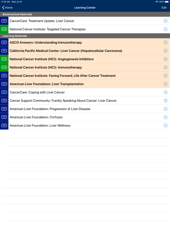 Liver Cancer Manager iPad screenshot 6 - Medical app