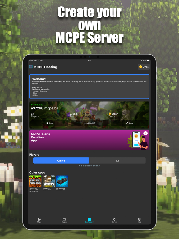 Screenshot #5 pour MCPE Hosting: Minecraft Server