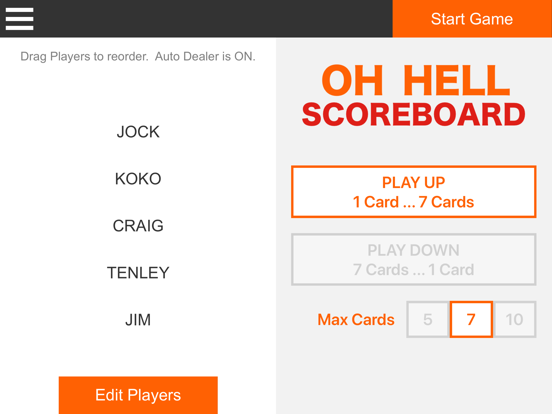 Screenshot #5 pour OH HELL Scoreboard