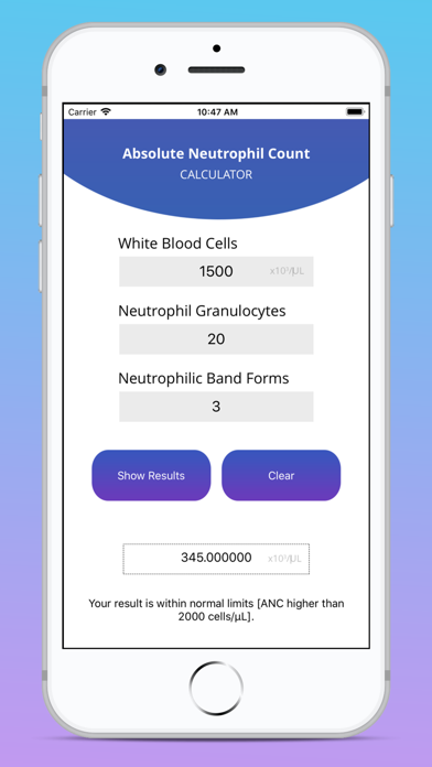 ANC Calculator Screenshot