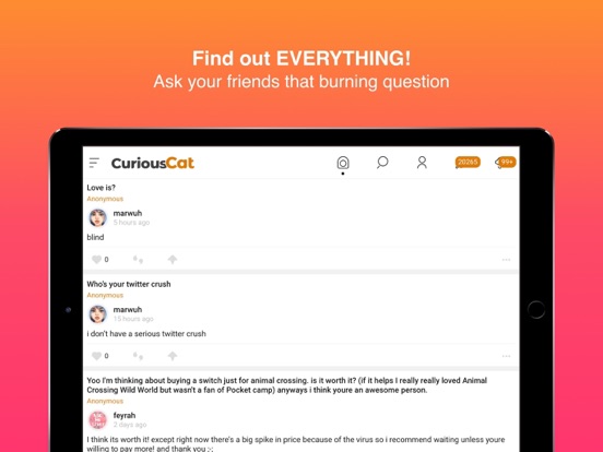 Screenshot #5 pour CuriousCat - Anonymous Q&A