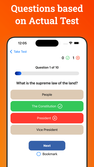 US Citizenship Test 2024: Screenshot