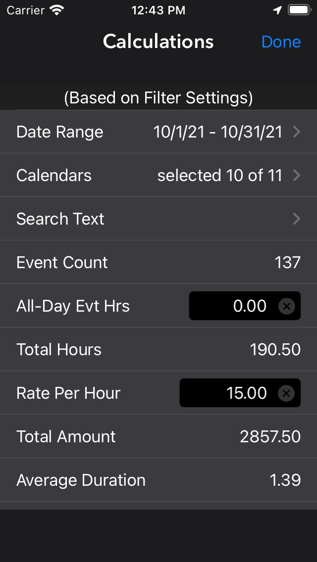 Perspectiva Calendars Charts
