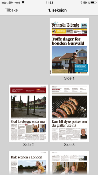 Vennesla Tidende eAvis Screenshot