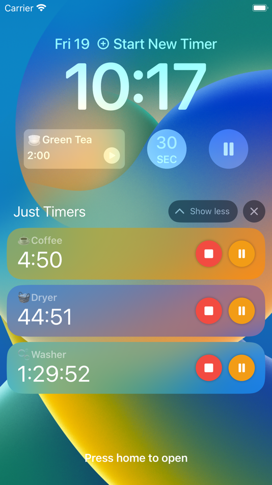 #2. Just Timers (iOS) Podle: Aaron Dippner