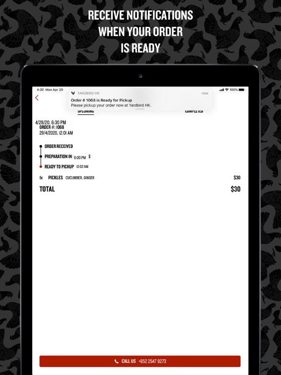 Yardbird HK iPad screenshot 6 - Food & Drink app