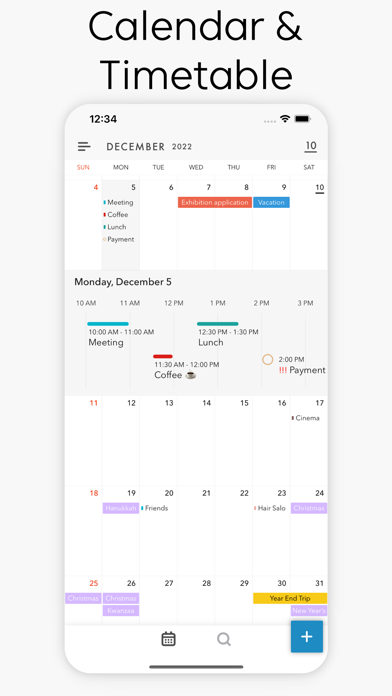 Across: Modern Calendar Screenshot