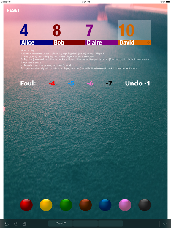 Screenshot #4 pour Snooker Scoring 1-4 players