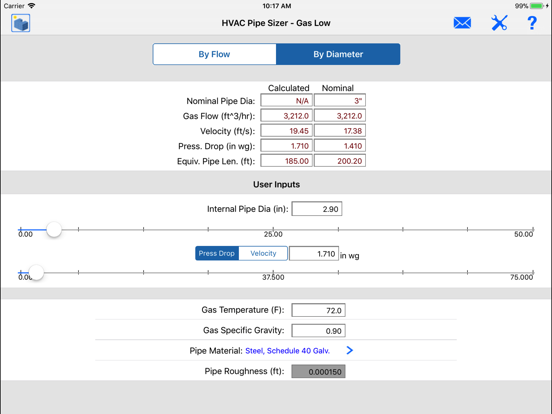 Screenshot #5 pour HVAC Pipe Sizer - Gas Low