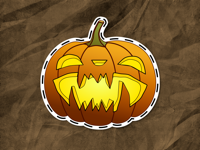 Jack-o-lantern stickers