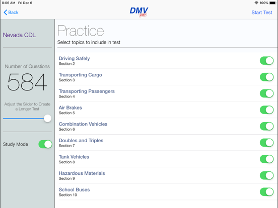 Nevada CDL Test Prep iPad screenshot 2 - Education app