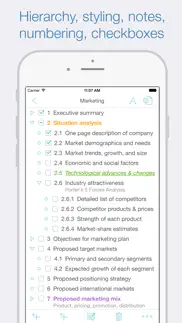 cloud outliner - nested lists iphone screenshot 1