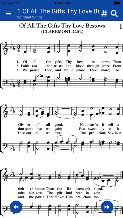 GrowInGrace Hymnal Screenshot
