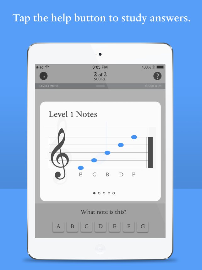 Skærmbillede af Blue Note Music Flash Cards