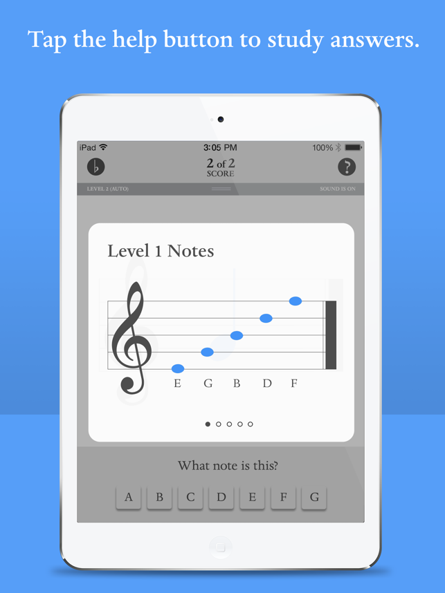 「Blue Note Music Flash Cards」のスクリーンショット