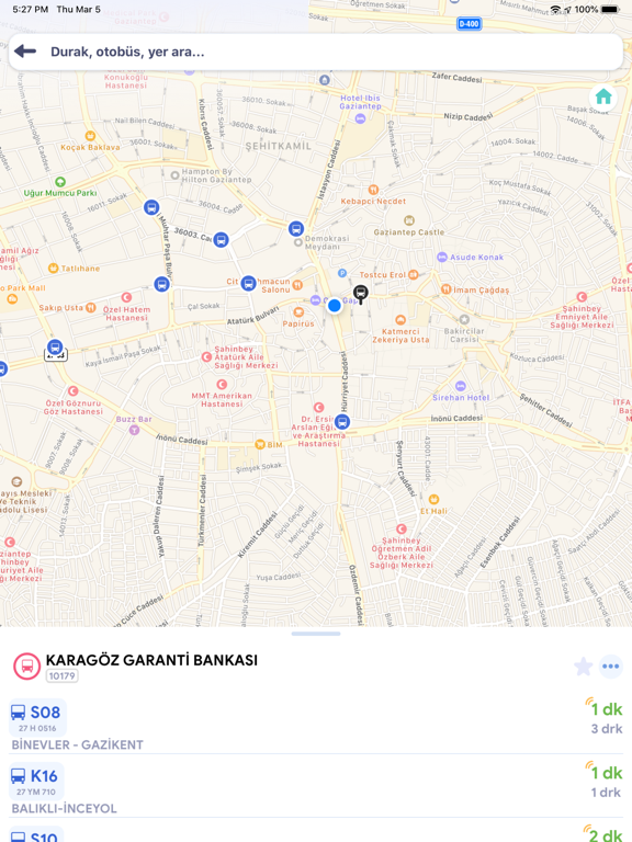 Kentkart iPad screenshot 6 - Travel app