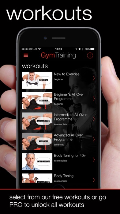 Screenshot #2 pour GymTraining: Fitness Plans