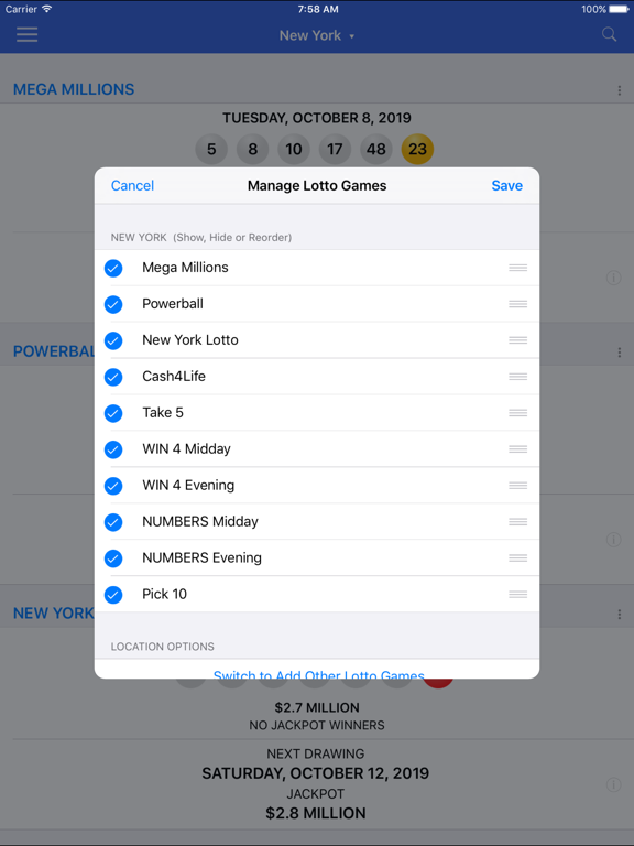Lotto Results - Lottery in US iPad screenshot 5 - News app